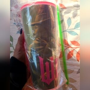 Limited Edition Wicked tumbler with green straw🩷💚